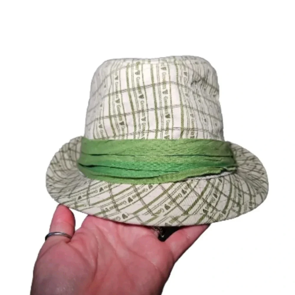 Guinness Unisex Official Merchandise Green Plaid Short Brim Fedora Hat Size M/L